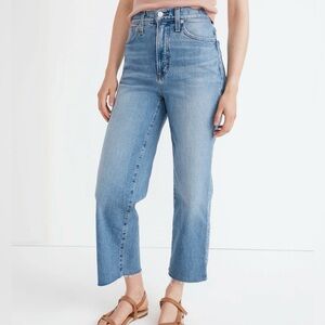 Madewell Perfect Vintage Jean Wide Leg Crop in Caitlin Wash